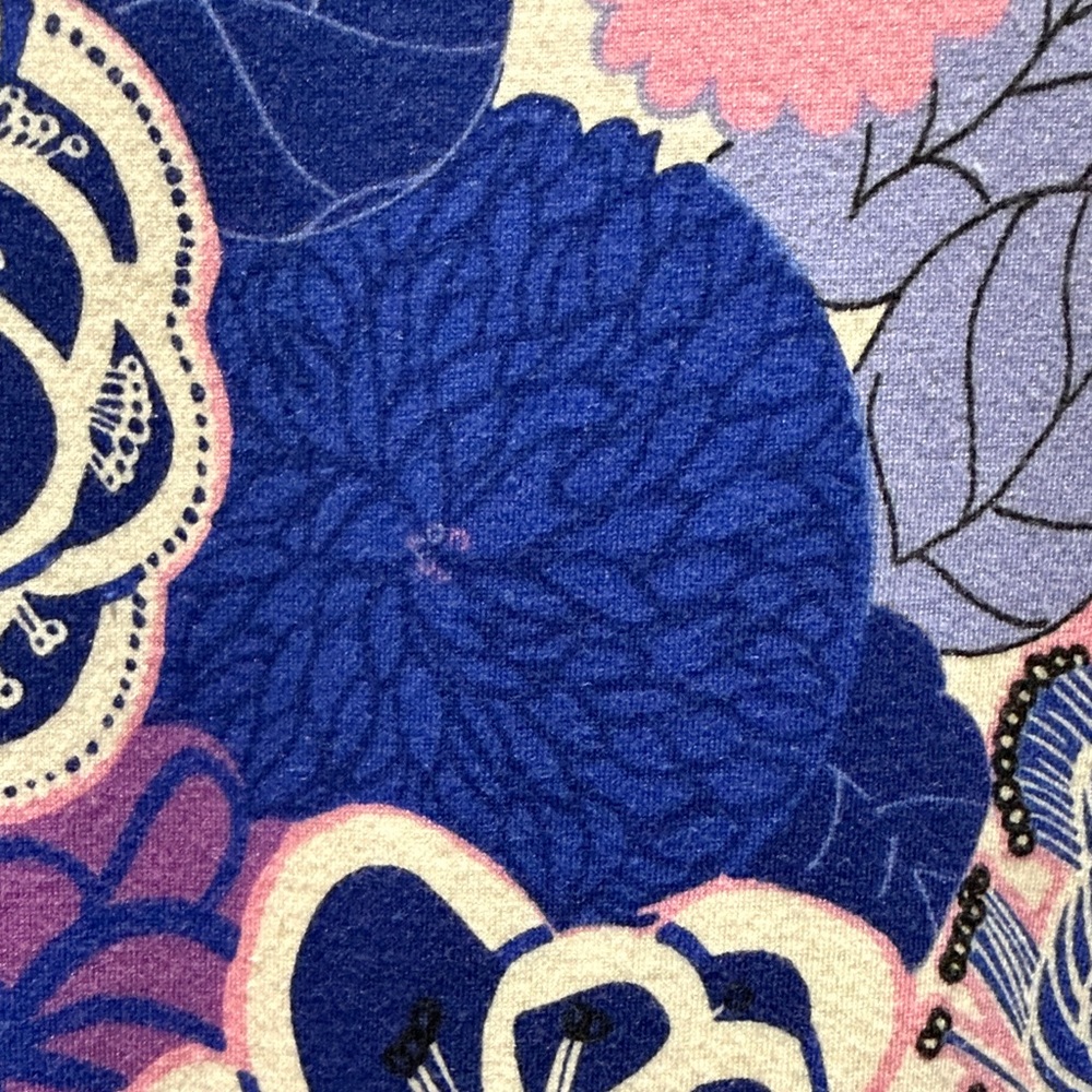 Talbots Purple and Pink Floral Short-Sleeve Scoop Neck Top XL - Picture 3 of 8